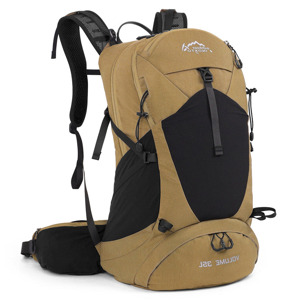 INOXTO Mountaineering backpack 35 liters men's and women's outdoor sports bag waterproof camping hiking rain - OUTDOOR INOXTO