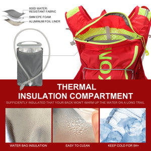 INOXTO L-XL Hydration Vest Backpack,Lightweight Water Running Vest Pack Daypack for Hiking Trail Running Cycling Race Marathon for Women Men - OUTDOOR INOXTO