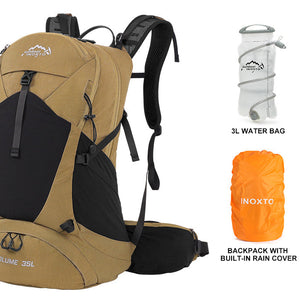 INOXTO Mountaineering backpack 35 liters men's and women's outdoor sports bag waterproof camping hiking rain - OUTDOOR INOXTO