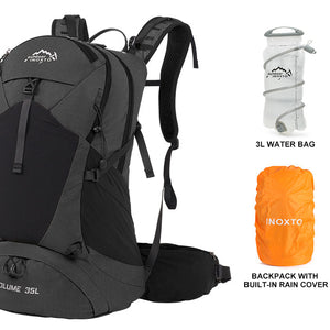 INOXTO Mountaineering backpack 35 liters men's and women's outdoor sports bag waterproof camping hiking rain - OUTDOOR INOXTO