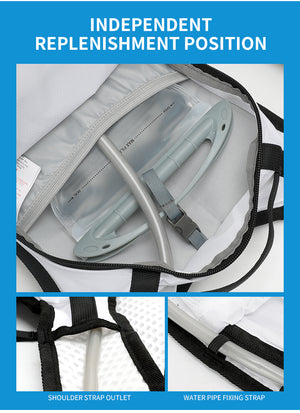 INOXTO 15L Cycling Hydration White Bag Men's Women Riding Waterproof Breathable Vest for Running Trail Hiking Camping - OUTDOOR INOXTO