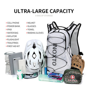 INOXTO 15L Cycling Hydration White Bag Men's Women Riding Waterproof Breathable Vest for Running Trail Hiking Camping - OUTDOOR INOXTO