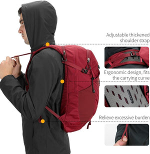 INOXTO 25L Hiking Hydration Backpack with 3l Water Bladder and Rain Cover for Women and Men Water Backpack for Hiking, Cycling, Running, Climbing, Camping - OUTDOOR INOXTO