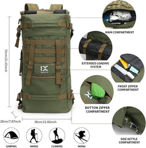 INOXTO 40L Hiking Backpack Lightweight Waterproof Backpack for Men Women - OUTDOOR INOXTO