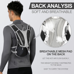 INOXTO Running Hydration Vest with 1.5L ( 50 oz) Water Bladder for Men Women,Lightweight Water Backpack for Hiking Cycling Climbing Camping Skiing Rollerblading - OUTDOOR INOXTO