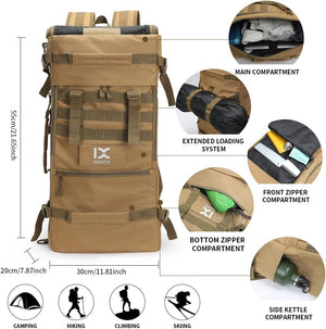 INOXTO 40L Hiking Backpack Lightweight Waterproof Backpack for Men Women - OUTDOOR INOXTO