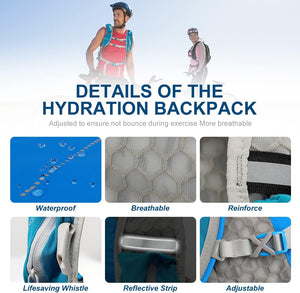 INOXTO Hydration Pack Backpack Daypack for Cycling Motocross Climbing Trail Running - OUTDOOR INOXTO