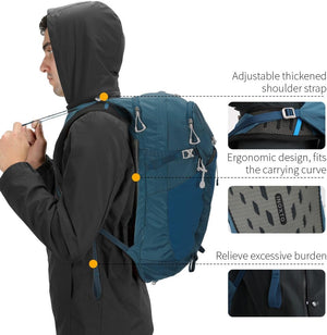 INOXTO 25L Hiking Hydration Backpack with 3l Water Bladder and Rain Cover for Women and Men Water Backpack for Hiking, Cycling, Running, Climbing, Camping - OUTDOOR INOXTO