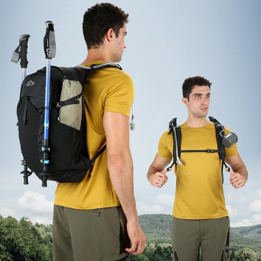 INOXTO 25L Hiking Hydration Backpack with 3l Water Bladder and Rain Cover for Women and Men Water Backpack for Hiking, Cycling, Running, Climbing, Camping - OUTDOOR INOXTO