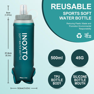 500ml Soft Flask Running Bottles TPU - OUTDOOR INOXTO