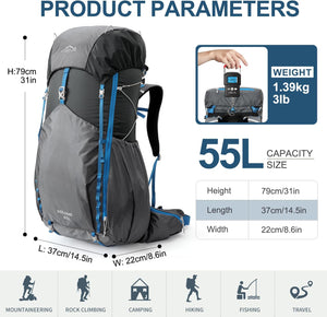 55L Hiking Backpack - OUTDOOR INOXTO