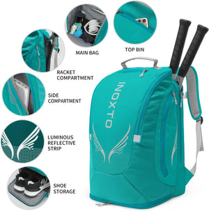 INOXTO 40L Tennis Bags for Women and Men Large Tennis Backpack - OUTDOOR INOXTO