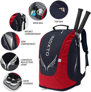 INOXTO 40L Tennis Bags for Women and Men Large Tennis Backpack - OUTDOOR INOXTO