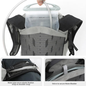 INOXTO 25L Hiking Hydration Backpack with 3l Water Bladder and Rain Cover for Women and Men Water Backpack for Hiking, Cycling, Running, Climbing, Camping - OUTDOOR INOXTO