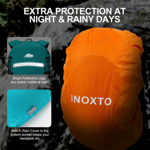 INOXTO 25L Hydration Hiking Backpack with 3L Water Bladder and Rain Cover - OUTDOOR INOXTO