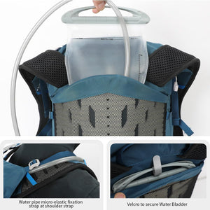 INOXTO 25L Hiking Hydration Backpack with 3l Water Bladder and Rain Cover for Women and Men Water Backpack for Hiking, Cycling, Running, Climbing, Camping - OUTDOOR INOXTO