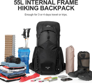 55L Hiking Backpack - OUTDOOR INOXTO
