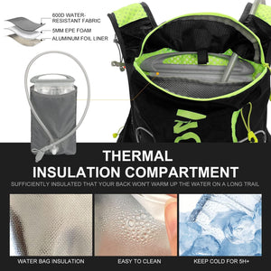 INOXTO Hydration Vest Backpack,Lightweight Water Running Vest Pack Daypack for Hiking Trail Running Cycling Race Marathon for Women Men - OUTDOOR INOXTO