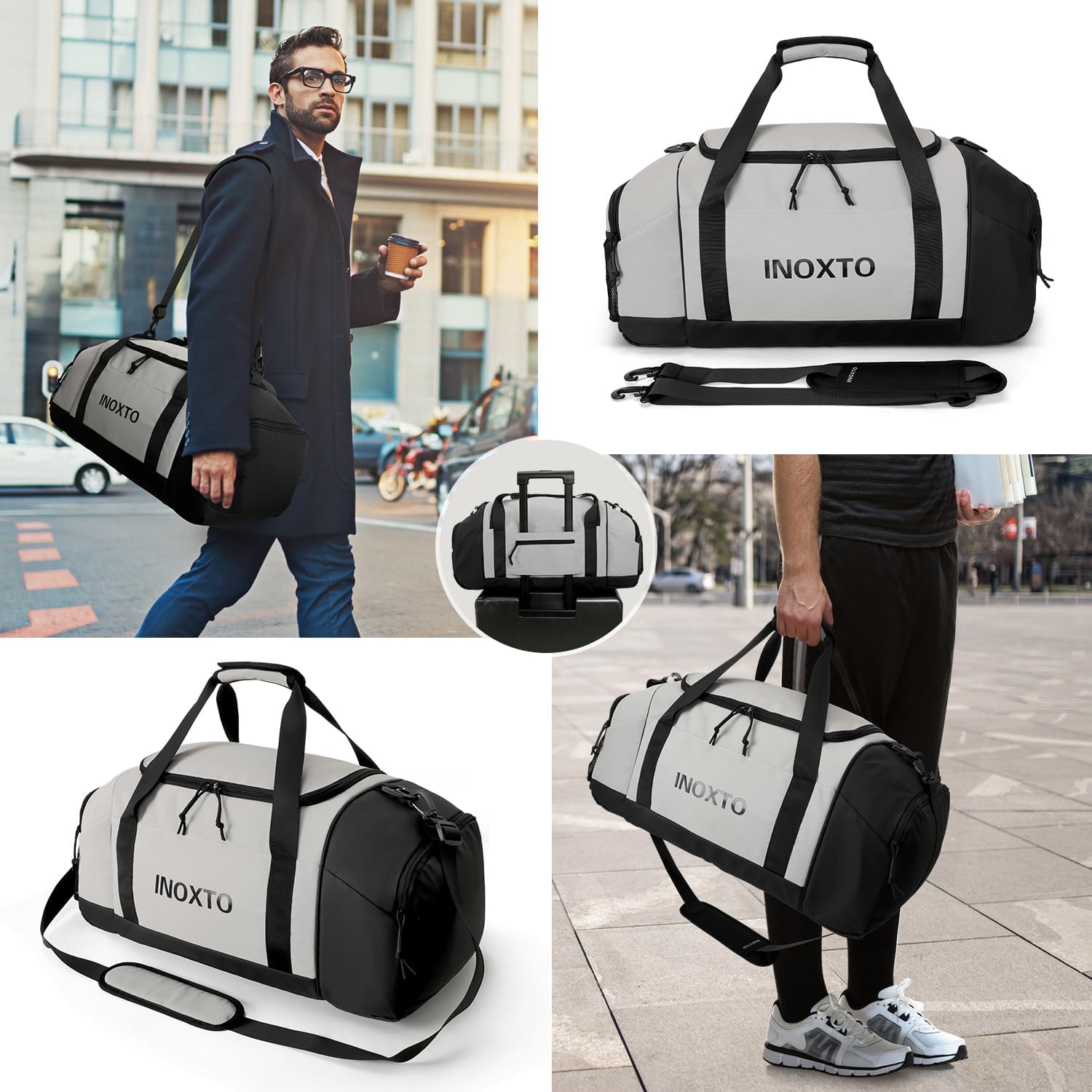 INOXTO 55L Sports Gym Bag Travel Duffel Bag - OUTDOOR INOXTO