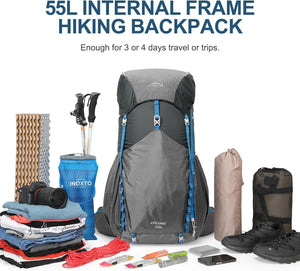 55L Hiking Backpack - OUTDOOR INOXTO