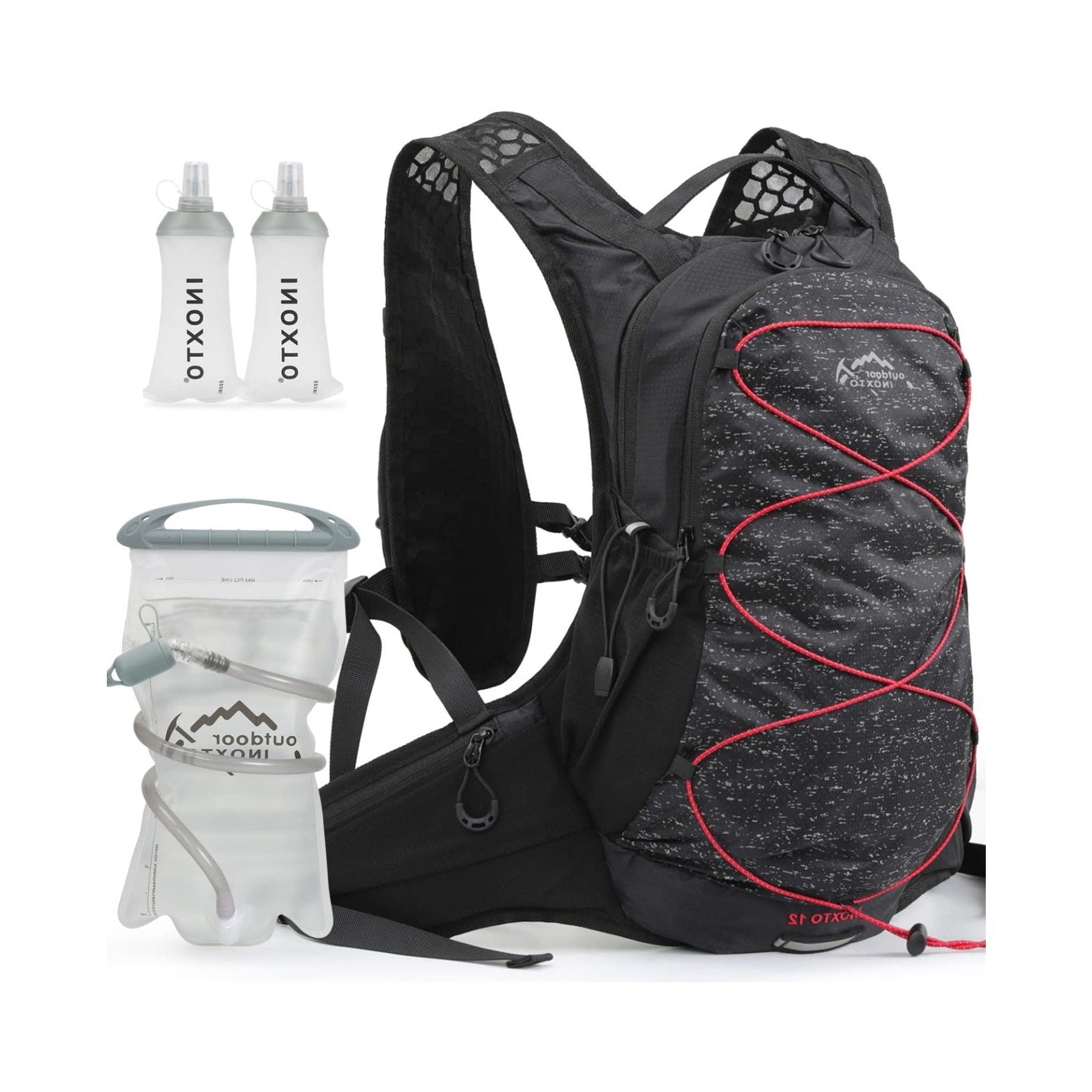INOXTO Hydration Trail Running Backpack 12L Cycling Breathable Ultralight bag for Climbing Cycling - OUTDOOR INOXTO