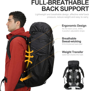 55L Hiking Backpack - OUTDOOR INOXTO