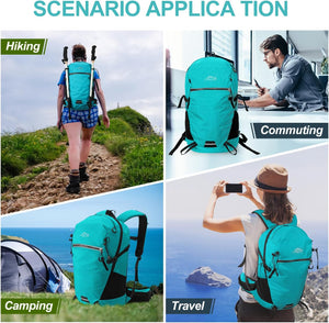 INOXTO 25L Hydration Hiking Backpack with 3L Water Bladder and Rain Cover - OUTDOOR INOXTO