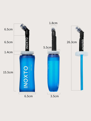 Foldable TPU Soft Water Bottle - 350ml Running Water Bag - OUTDOOR INOXTO