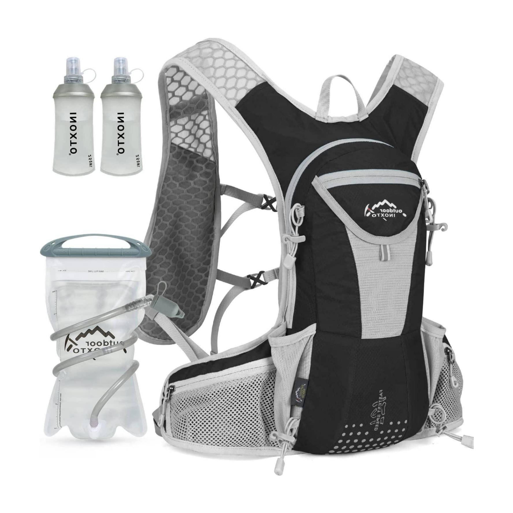 INOXTO 12L Hydration Pack Backpack for Outdoor Trail Marathon Race Cycling Camping Hiking - OUTDOOR INOXTO
