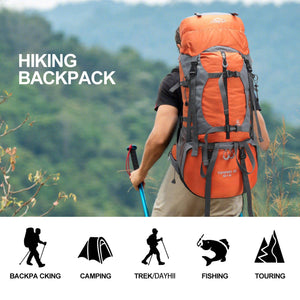 IX INOXTO 65/85L Lightweight Internal Frame Hiking Backpack for Men Women - OUTDOOR INOXTO