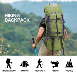 IX INOXTO 65/85L Lightweight Internal Frame Hiking Backpack for Men Women - OUTDOOR INOXTO