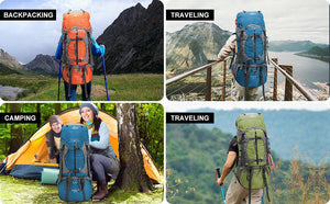 IX INOXTO 65/85L Lightweight Internal Frame Hiking Backpack for Men Women - OUTDOOR INOXTO