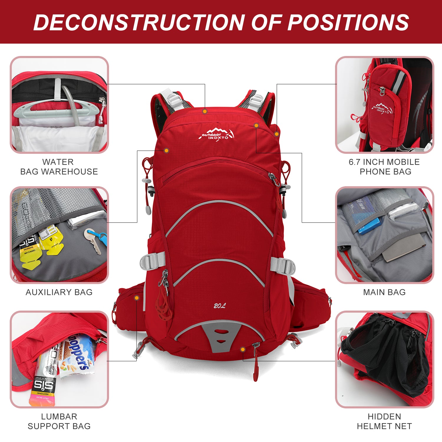 INOXTO 20 Hydration Pack Green INOXTO 20 Hydration Pack Green