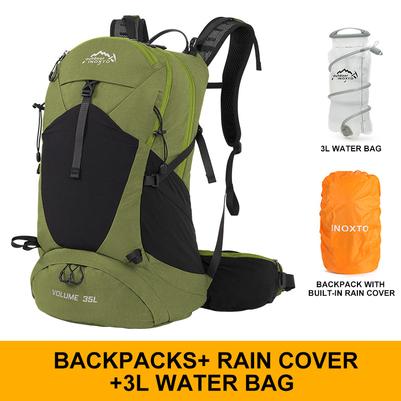 INOXTO 35L Mountaineering Backpack Brown +3L Water Bladder INOXTO 35L Mountaineering Backpack Brown +3L Water Bladder