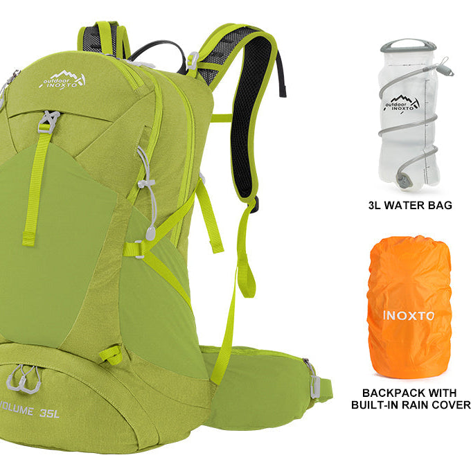INOXTO Mountaineering backpack 35 liters men's and women's outdoor sports bag waterproof camping hiking rain - OUTDOOR INOXTO