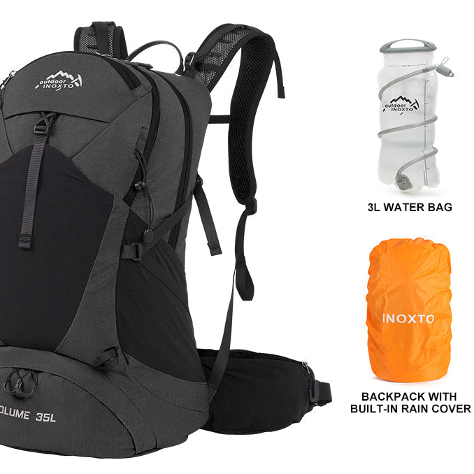 INOXTO Mountaineering backpack 35 liters men's and women's outdoor sports bag waterproof camping hiking rain - OUTDOOR INOXTO