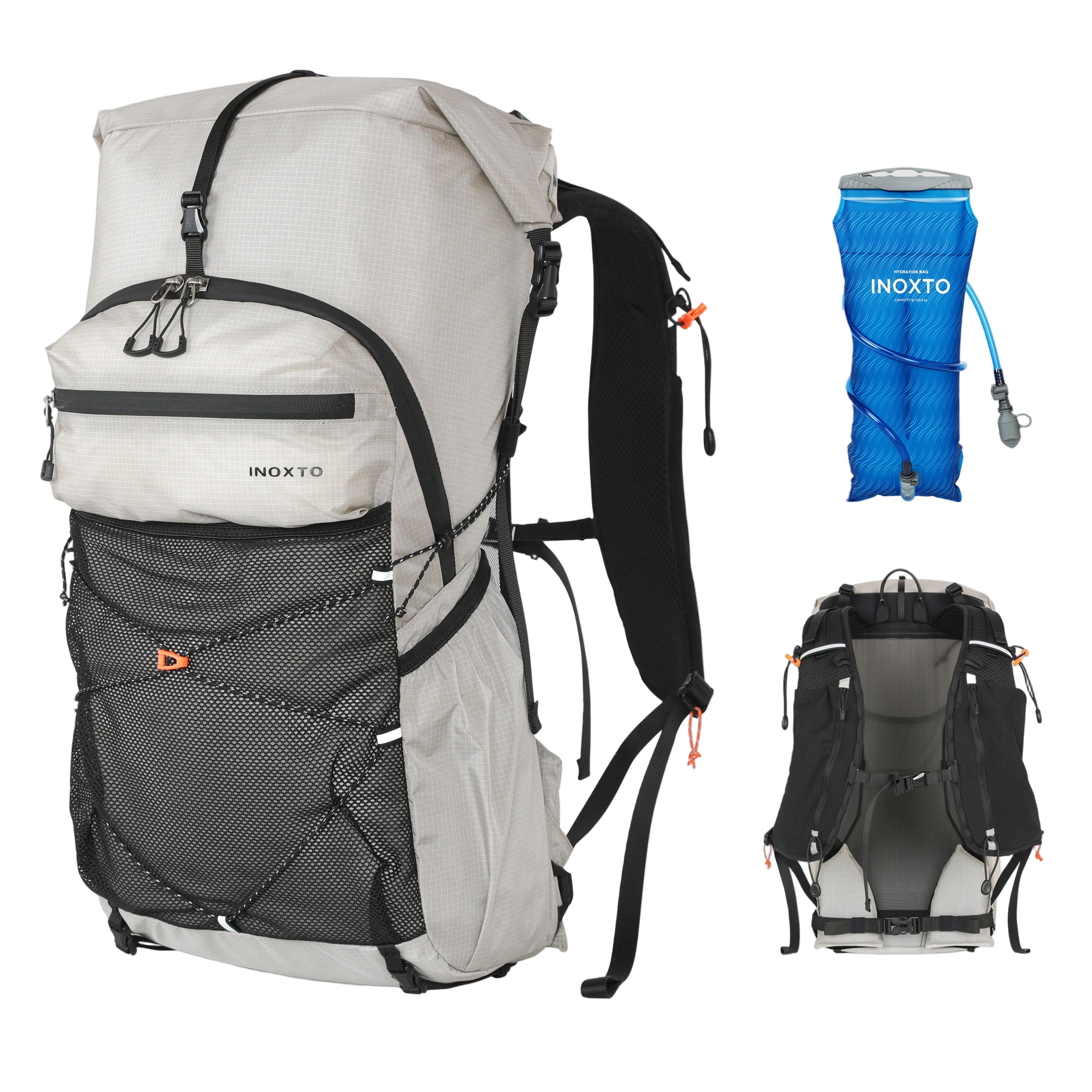 INOXTO 25l Hiking Daypack with Waterproof Rain Cover - OUTDOOR INOXTO