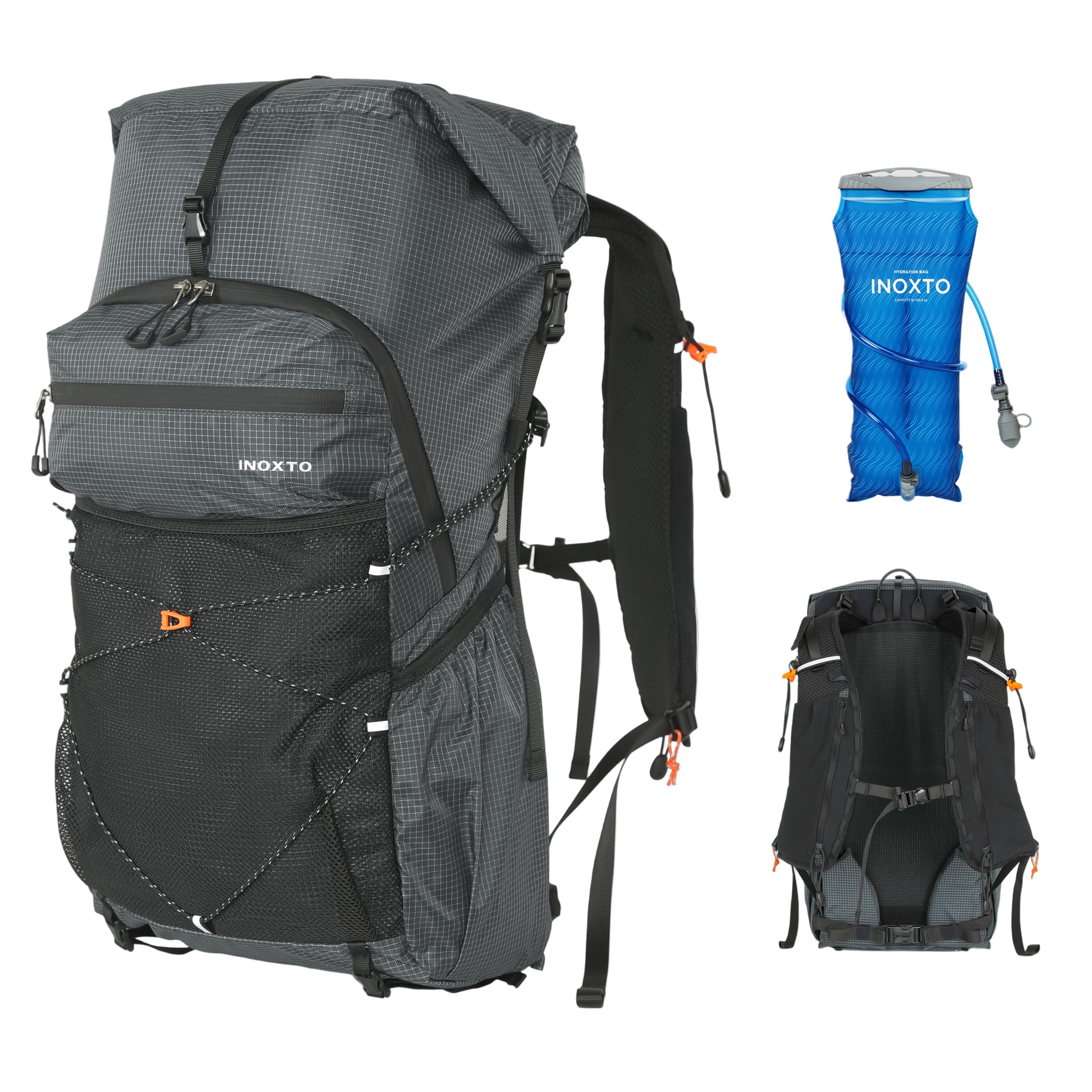 INOXTO 25l Hiking Daypack with Waterproof Rain Cover - OUTDOOR INOXTO