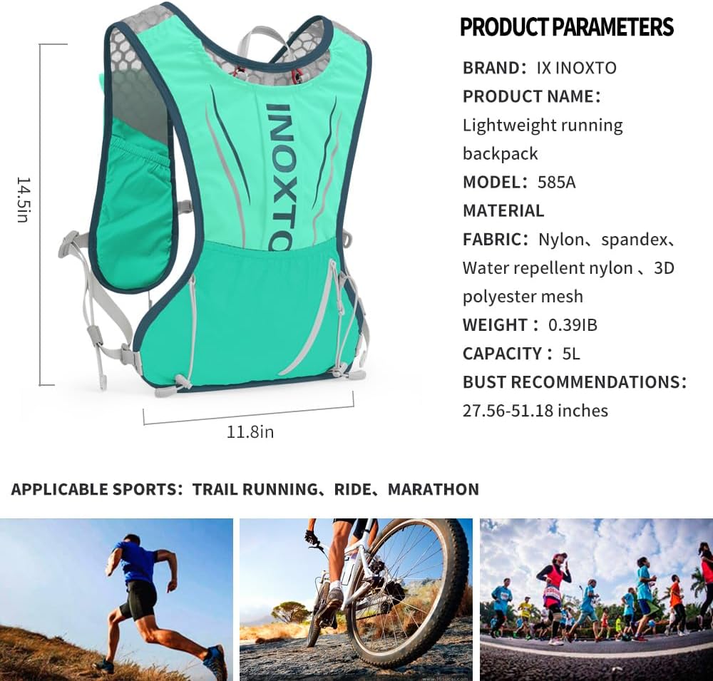 Zeitgeist OUTDOOR Gilet De Course Hydratation 4 L – Ultra Léger 210-260 G – Respirant AirMesh 3D – Homme & Femme