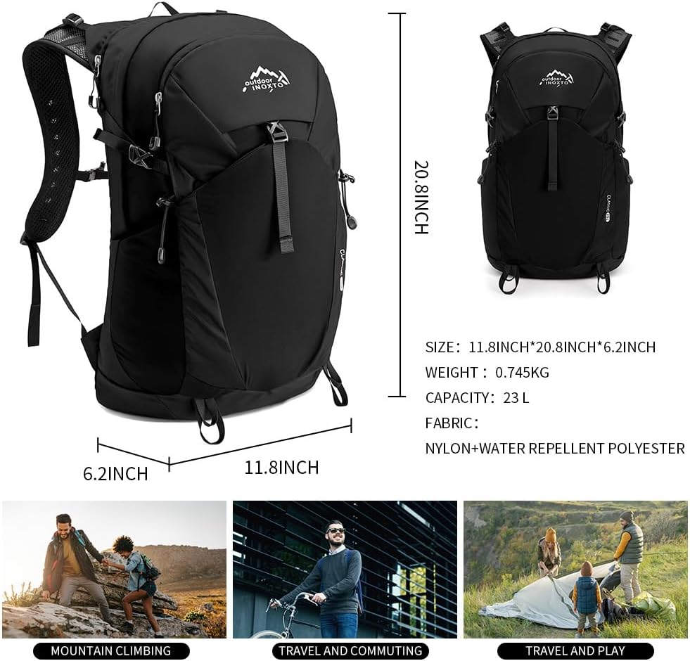 INOXTO 25L Hiking Hydration Backpack Gray / One size INOXTO 25L Hiking Hydration Backpack Gray / One size