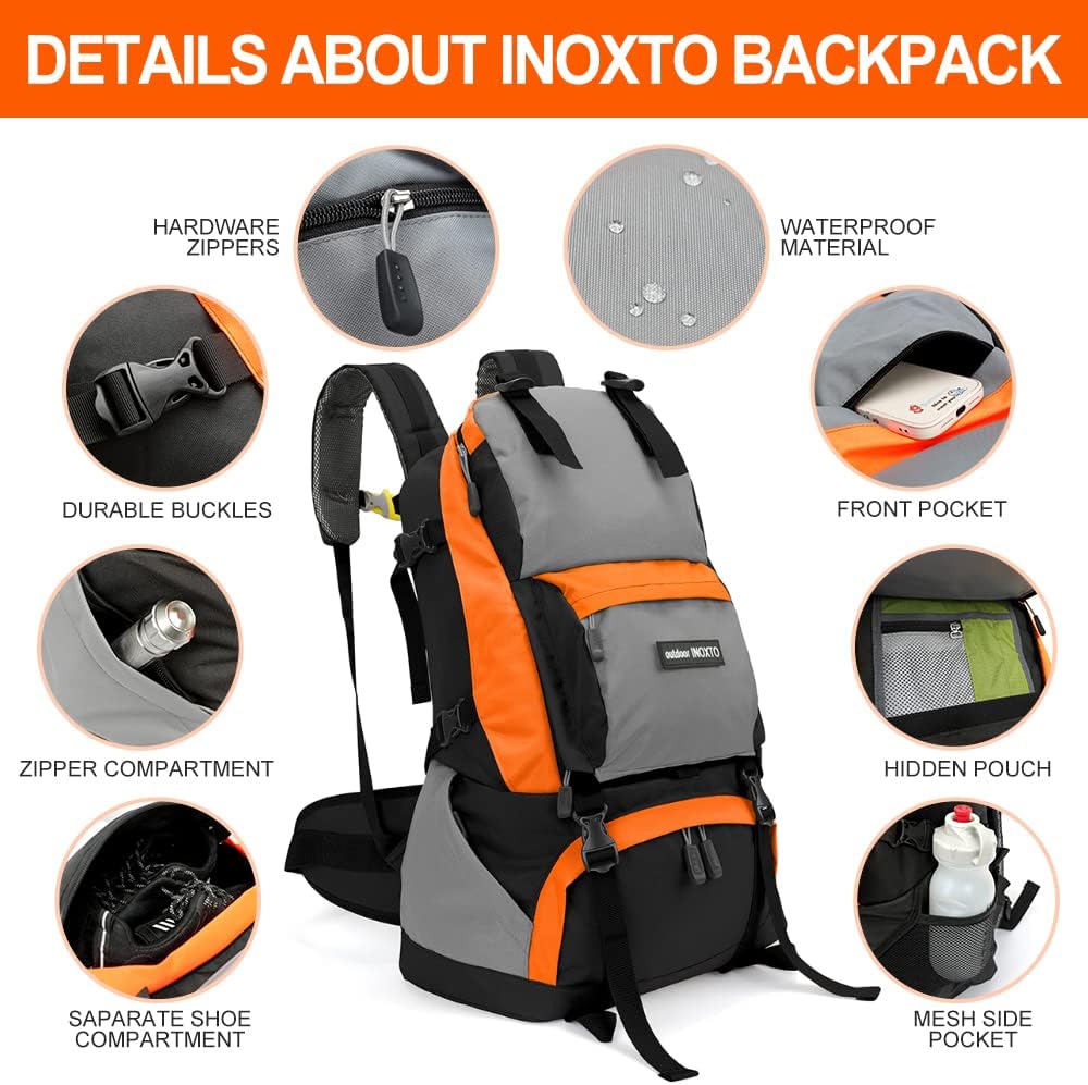 INOXTO 40L Hiking Backpack Camping Backpack - OUTDOOR INOXTO