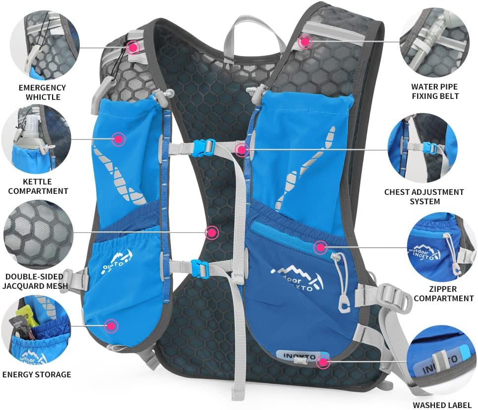 INOXTO Running Hydration Vest for Men Women - OUTDOOR INOXTO