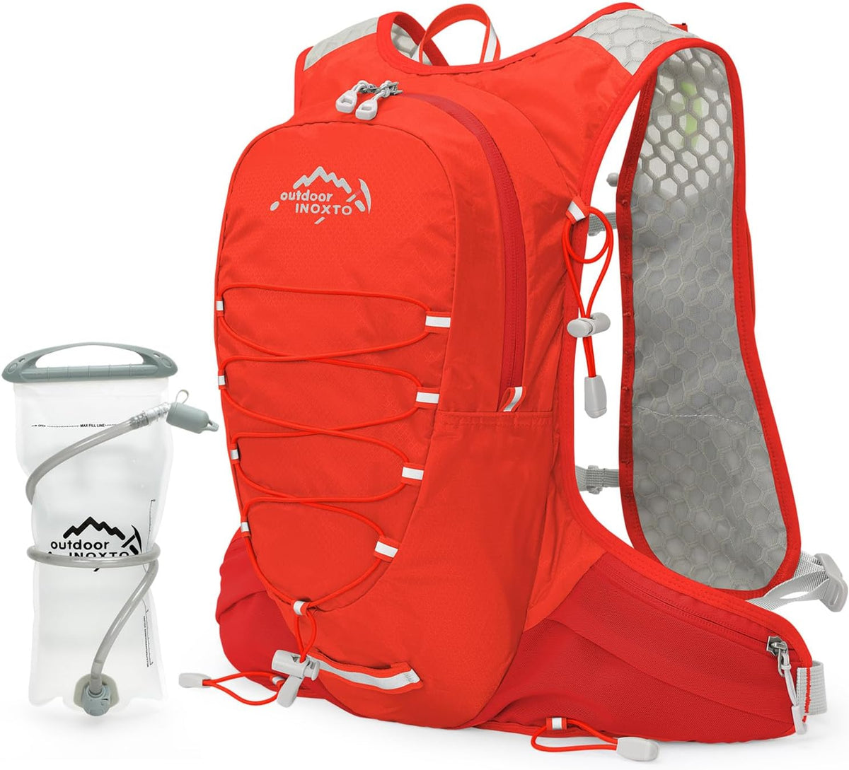 Gilet Da Corsa Con Luci LED E Borraccia 500 Ml - Riflettente, Regolabile, Per Running E Ciclismo