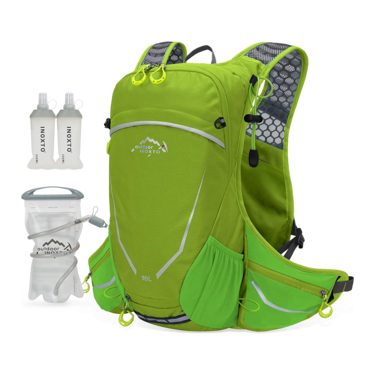 INOXTO 16 Hydration Backpack Lightweight Hydration Pack Black 2L INOXTO 16 Hydration Backpack Lightweight Hydration Pack Black 2L