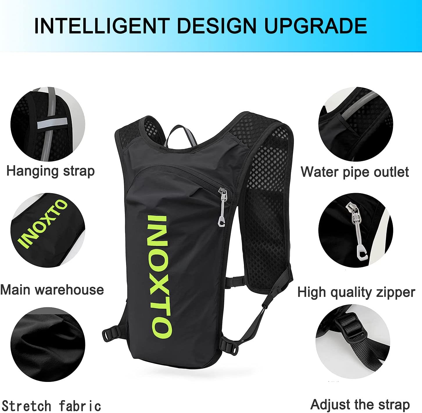 INOXTO Running Hydration Vest Backpack - OUTDOOR INOXTO