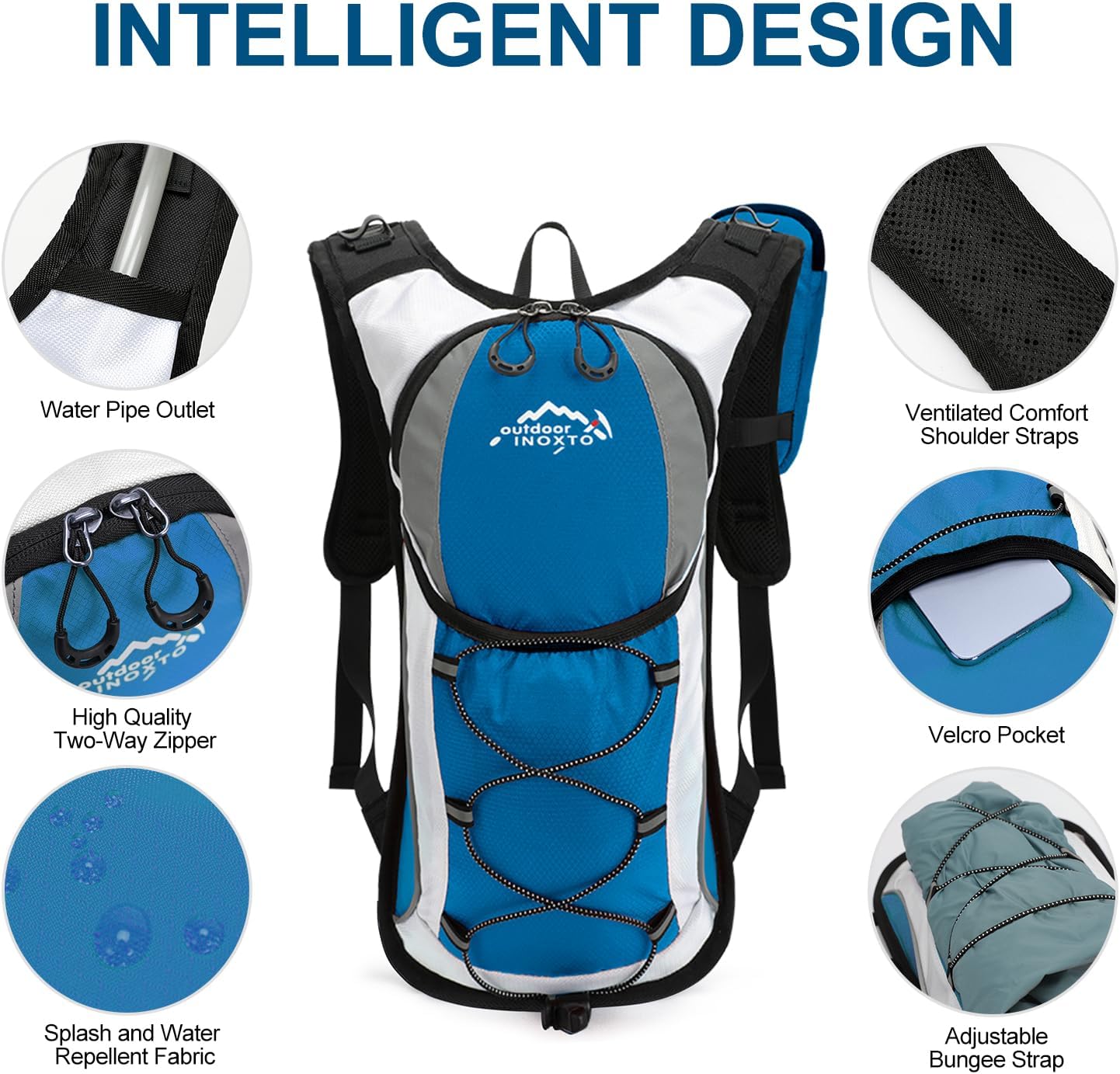 INOXTO 10 Hydration Pack Backpack, Lightweight Water Backpack - OUTDOOR INOXTO