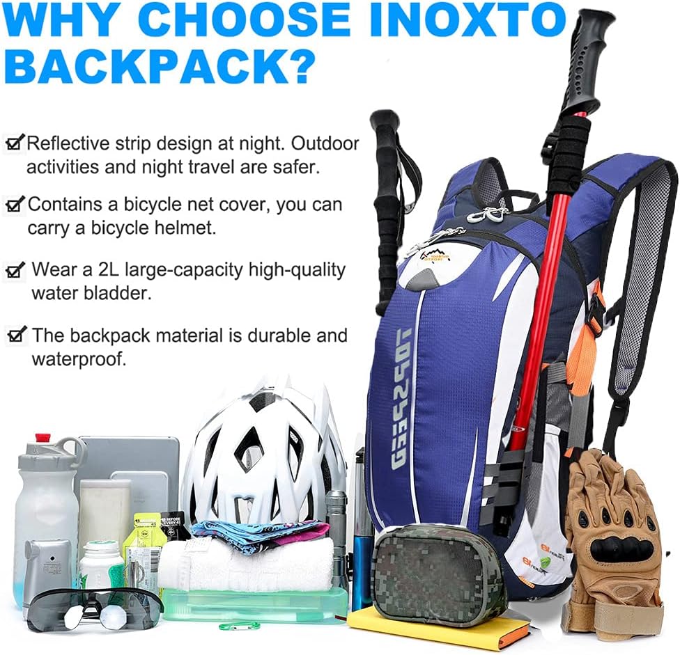 INOXTO Hydration  Backpack for Outdoor Trail Marathon Race Cycling Camping - OUTDOOR INOXTO