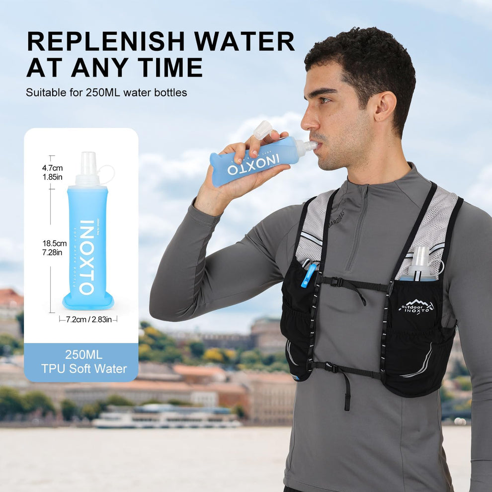Front pockets for 250 ml soft flasks
