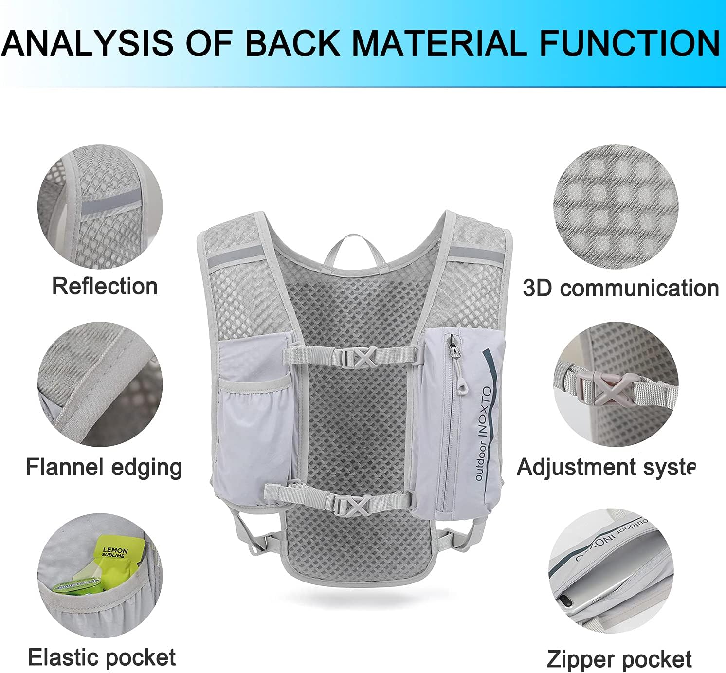 INOXTO Running Hydration Vest Backpack - OUTDOOR INOXTO