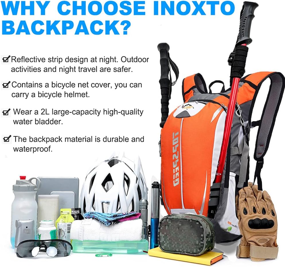 INOXTO Hydration  Backpack for Outdoor Trail Marathon Race Cycling Camping - OUTDOOR INOXTO